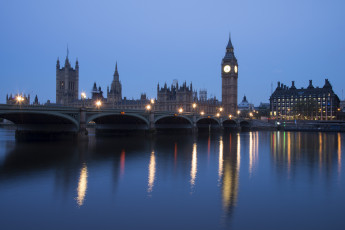 Картинка города лондон великобритания сумерки england london westminster