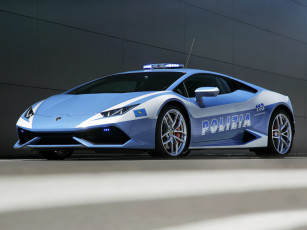 Картинка автомобили полиция polizia lp 610-4 huracаn lamborghini синий 2014 lb724