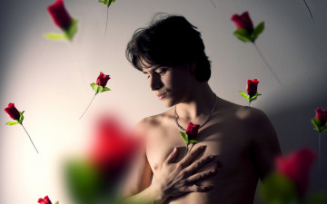 Картинка мужчины -+unsort настроение розы парень