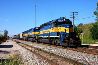 Картинка техника поезда локомотив дорога рельсы состав железная
