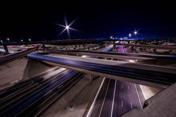 Картинка города -+мосты свет дороги огни ночь