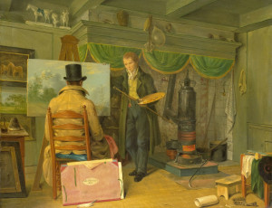 Картинка рисованное живопись холст интерьер картина масло энтони оберман художник в своей студии