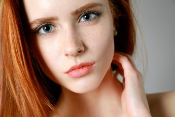 Картинка bella+milano девушки макияж поза взгляд портрет лицо красотка рыжеволосая модель девушка bella milano