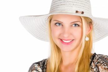 Картинка девушки -+блондинки +светловолосые блондинка улыбка шляпа