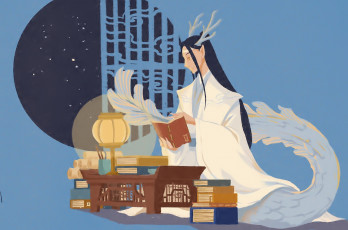 Картинка аниме mo+dao+zu+shi лань ванцзы дракон книги