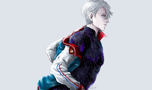 Обои картинки фото аниме, yuri on ice, victor, nikiforov