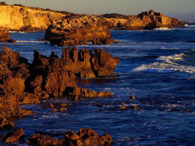 Обои картинки фото австралия, природа, побережье, красный, синий, море