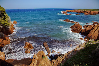 Картинка франция лазурный берег природа побережье море