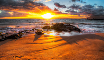 Картинка природа восходы закаты море восход берег скалы пейзаж
