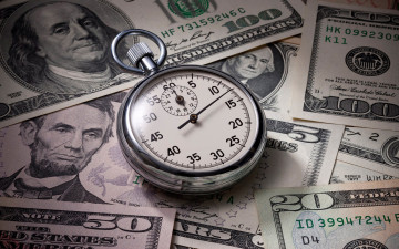 Картинка разное Часы часовые механизмы карманные часы купюры доллары