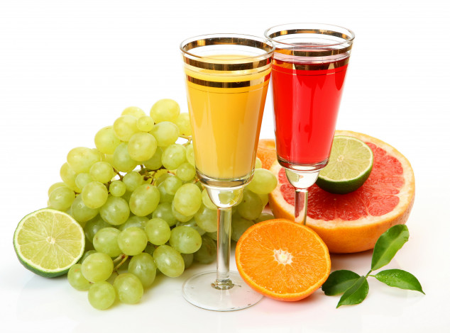 Обои картинки фото еда, напитки, сок, апельсин, соки, виноград
