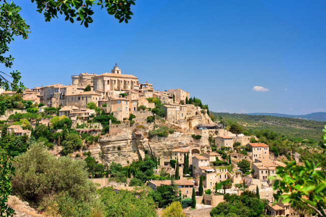 Обои картинки фото gordes, provence, alpes, cote, d`azur, france, города, панорамы, горд, франция, здания