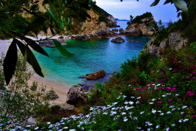 Обои картинки фото греция, рarga, природа, побережье, море