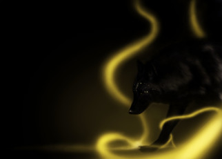 Картинка рисованные животные +волки волк графика