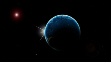 Картинка космос арт спутник планета