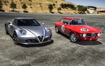 Картинка 2015+alfa+romeo+4c автомобили alfa+romeo красный металлик серебристый alfa romeo