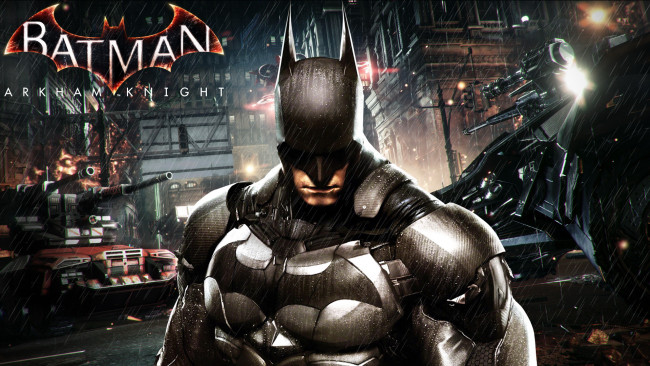 Обои картинки фото batman,  arkham knight, видео игры, город, танк