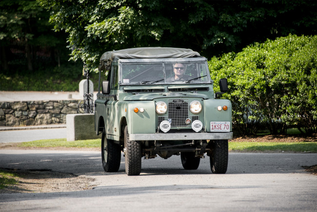 Обои картинки фото land rover series ii, автомобили, land-rover, автошоу, выставка, автопробег