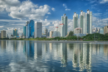 обоя bangkok city downtown, города, бангкок , таиланд, небоскребы