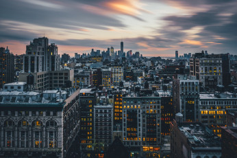 Картинка города нью-йорк+ сша нью - йорк город ночь огни небоскребы new york city