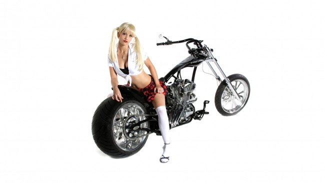 Обои картинки фото moto girl 780, мотоциклы, мото с девушкой, moto, girls