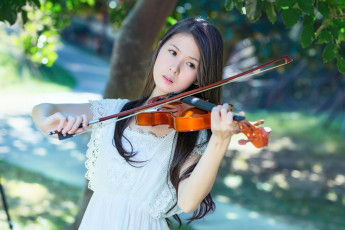 Картинка музыка -другое взгляд природа скрипка девушка