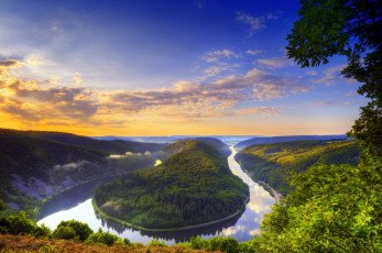 Картинка природа реки озера панорама река облака