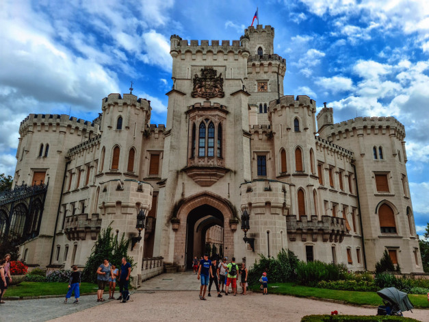 Обои картинки фото castle hlubokа nad vltavou, города, замки чехии, castle, hlubokа, nad, vltavou