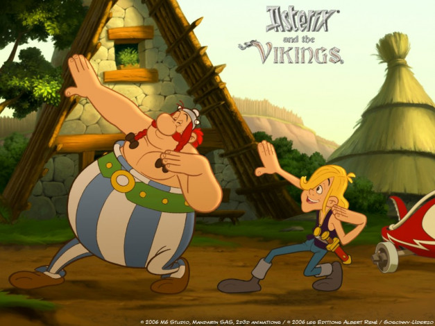 Обои картинки фото мультфильмы, asterix, and, the, vikings