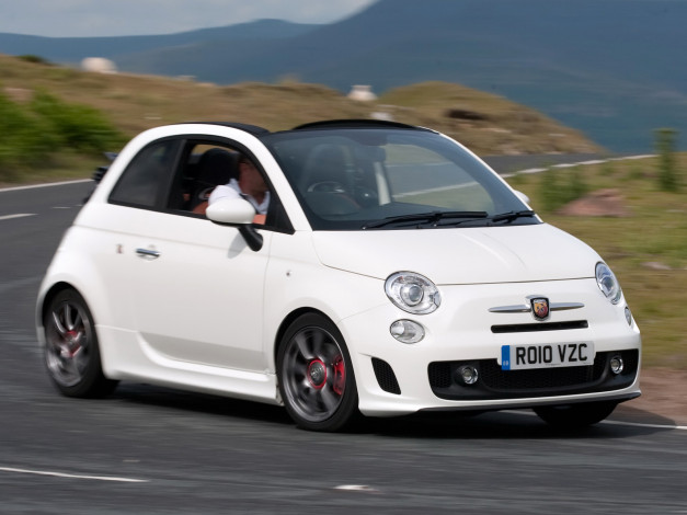 Обои картинки фото abarth, 500c, 2010, автомобили, fiat