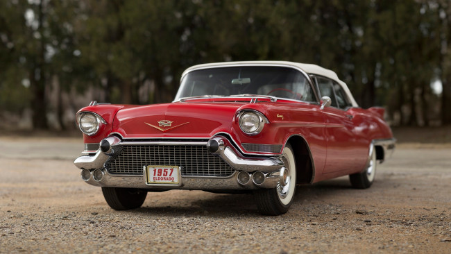 Обои картинки фото автомобили, cadillac, 1957, eldorado, biarritz