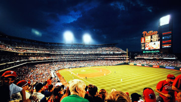 обоя baseball stadium in philadelphia, спорт, стадионы, стадион, зрители, бейсбол, игра
