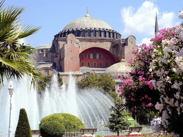 Обои картинки фото hagia, sofia, istanbul, turkey, города, стамбул, турция