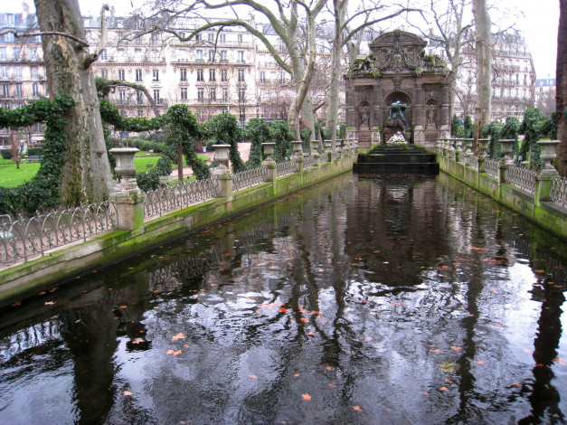 Обои картинки фото jardin, du, luxembourg, города, фонтаны, люксембург