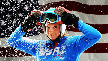 Картинка julia mancuso спорт лыжный девушка шлем взгляд очки