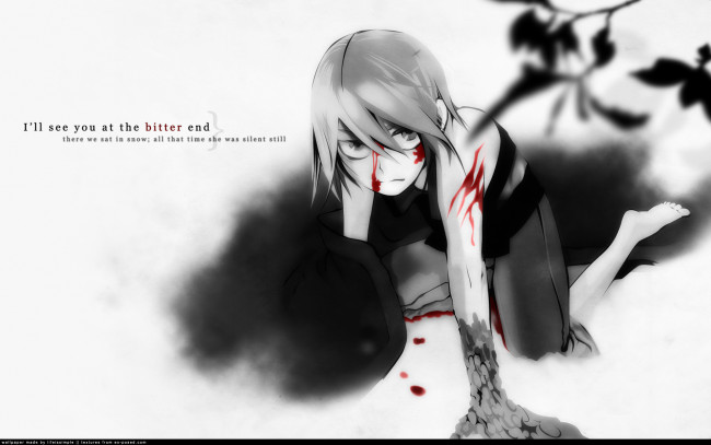 Обои картинки фото аниме, amatsuki, парень, кровь