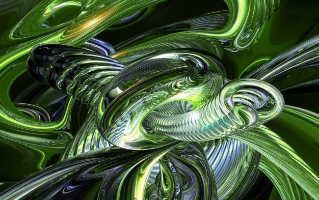 Обои картинки фото tubes, 3д, графика, fractal, фракталы, зеленый, узор