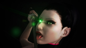 Картинка 3д+графика существа+ creatures взгляд девушка вампир катана