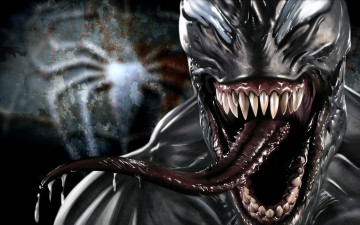 Картинка фэнтези существа eddie brock marvel comics symbiote venom
