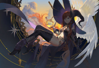 Картинка аниме ангелы +демоны shuaiaba