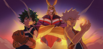 обоя аниме, boku no hero academia, герои