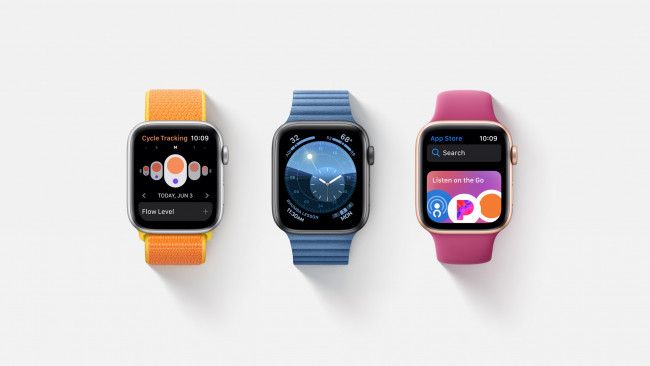 Обои картинки фото apple watch series 4, бренды, - другое, wwdc, 2019, apple, watch, series, 4, gui, interface, watchos, 6