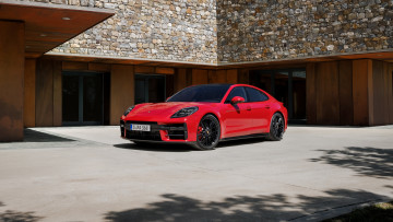 Картинка porsche+panamera+gts+2024 автомобили porsche panamera gts 2024 суперкар порше красный