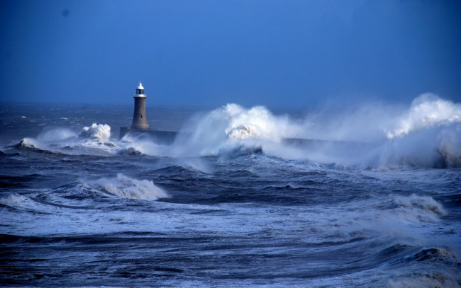 Обои картинки фото природа, маяки, море, шторм