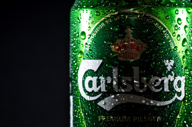 Обои картинки фото бренды, carlsberg, банка, пиво