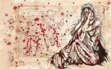 Картинка hichigo shirosaki аниме bleach кровь парень