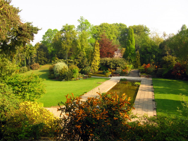 Обои картинки фото hill, garden, london, природа, парк, цветы, трава
