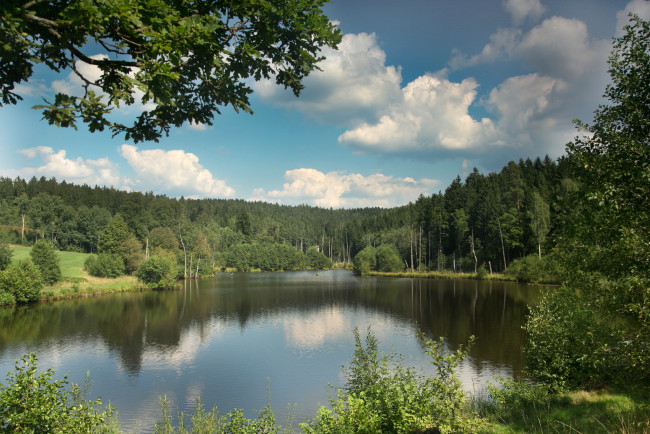 Обои картинки фото германия, бавария, природа, реки, озера, деревья, река
