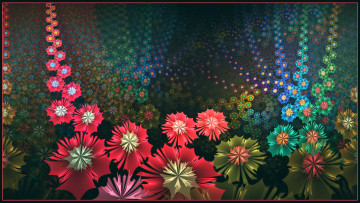 обоя 3д графика, цветы , flowers, цвета, фон, узор