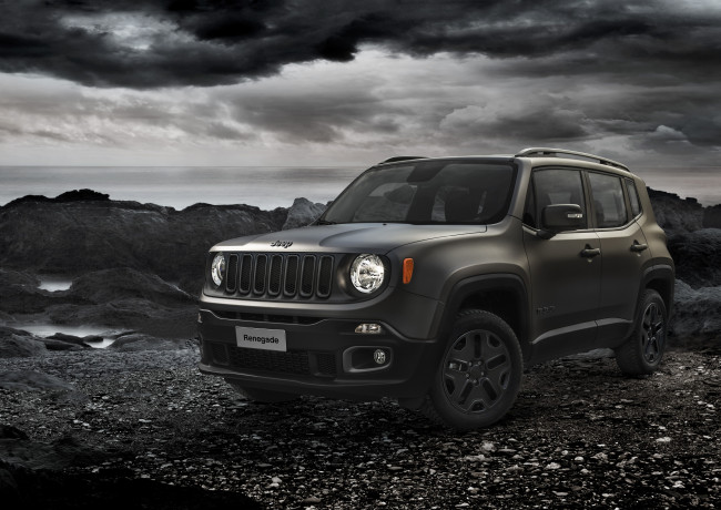 Обои картинки фото автомобили, jeep, 2015г, bu, renegade, night, eagle